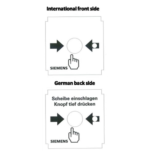 Einlegeschild für HFM (UV-beständig)